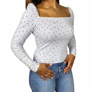 Wild Fable Cropped Floral Shirt Medium